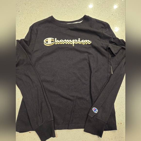 Champion Long Sleeve Women’s T-Shirt in Cream and Black; size small - Picture 2 of 10